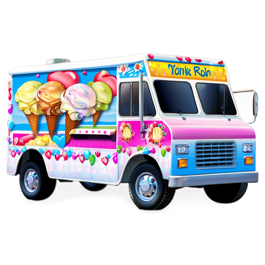 Ice Cream Truck Serving Dessert Png 06122024