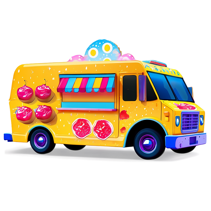 Ice Cream Truck Under The Sun Png 06122024