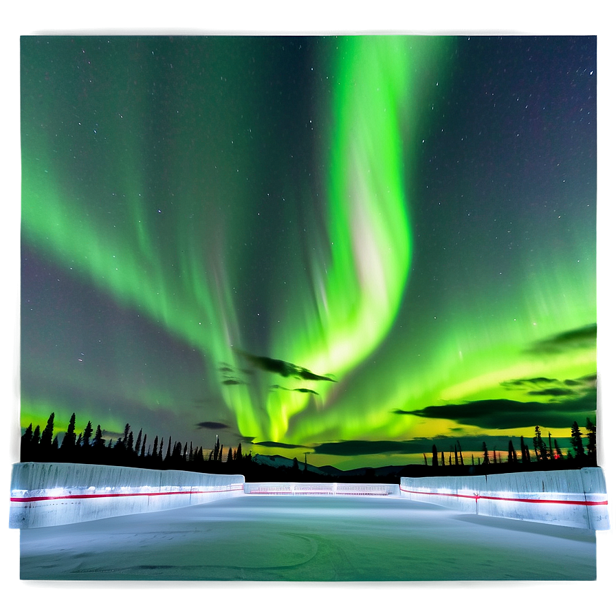 Ice Rink Arctic Northern Lights Png 49