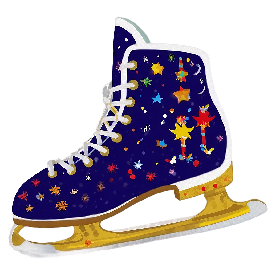 Ice Skate Print Png Wve