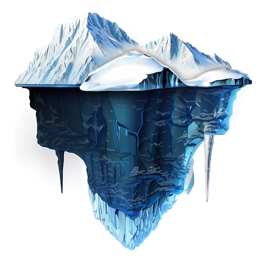 Iceberg Nature Graphic Png 2