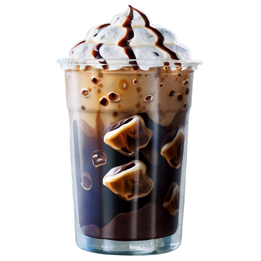 Iced Coffee With Foam Png Tsn60