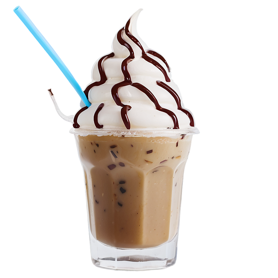 Iced Coffee With Ice Cream Png 5