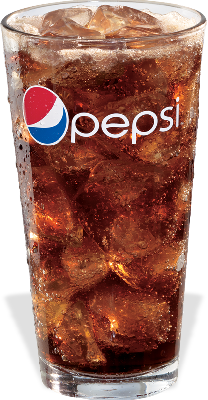 Iced Pepsi Glass Transparent Background