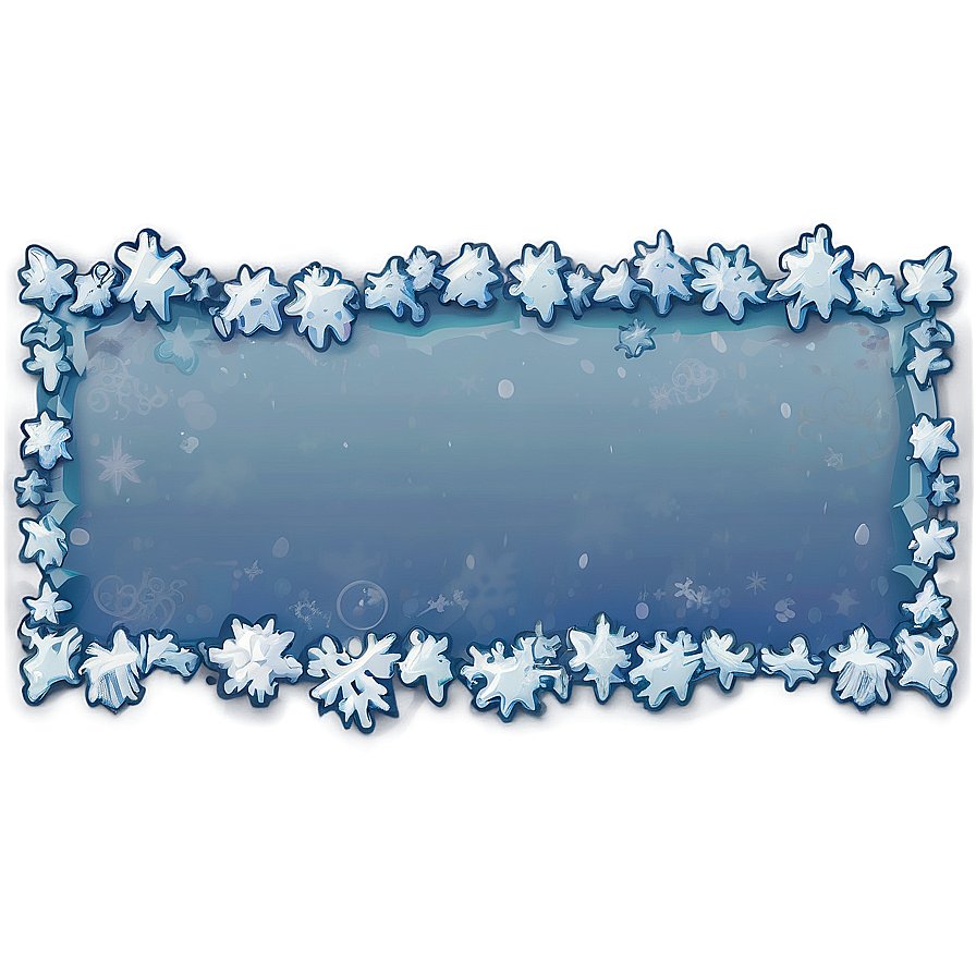 Iced Snow Border Png Fya48