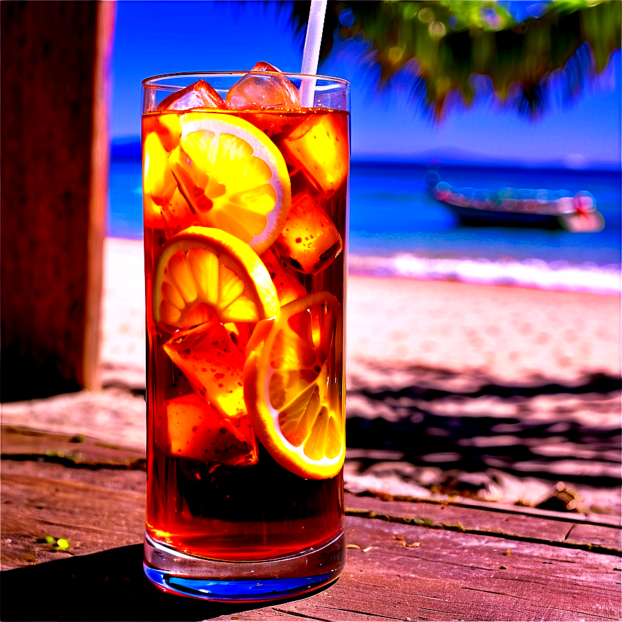 Iced Tea In Seaside Png Gxo63