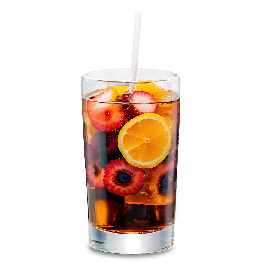 Iced Tea With Fruit Pieces Png 57