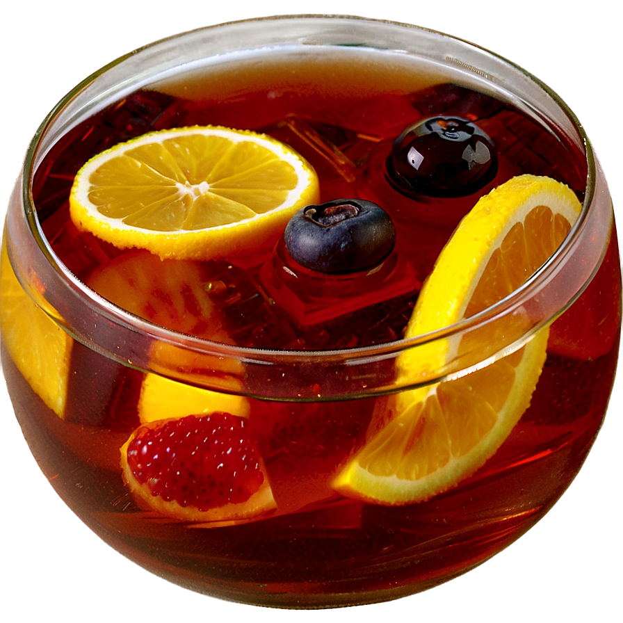 Iced Tea With Fruit Pieces Png 75