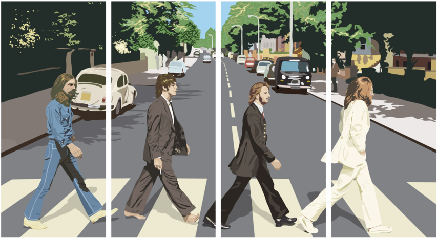 Iconic Abbey Road Crosswalk Animated