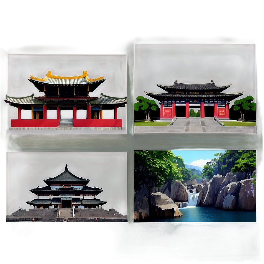 Iconic Asian Landmarks Png Jyl