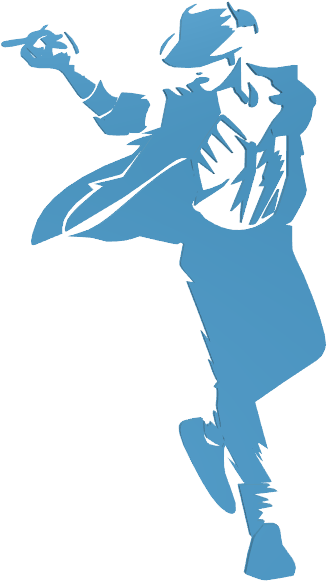 Iconic Dance Pose Silhouette