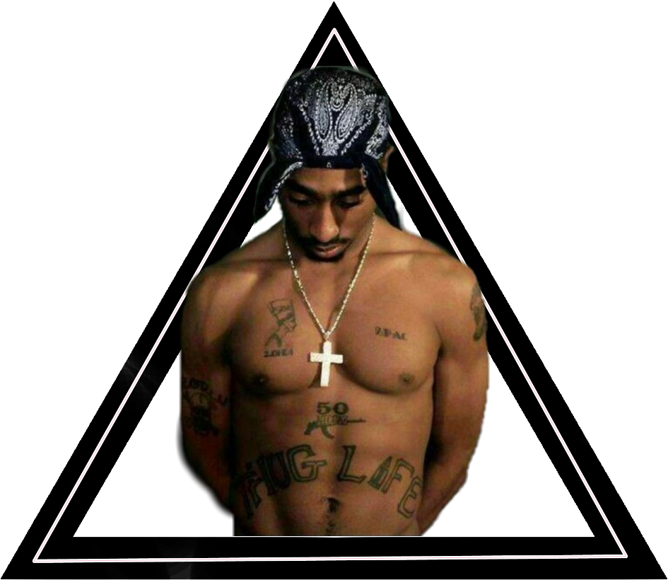 Iconic Rapper Triangle Portrait