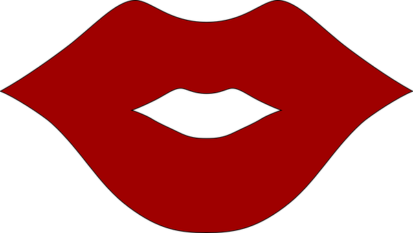 Iconic Red Lips Graphic