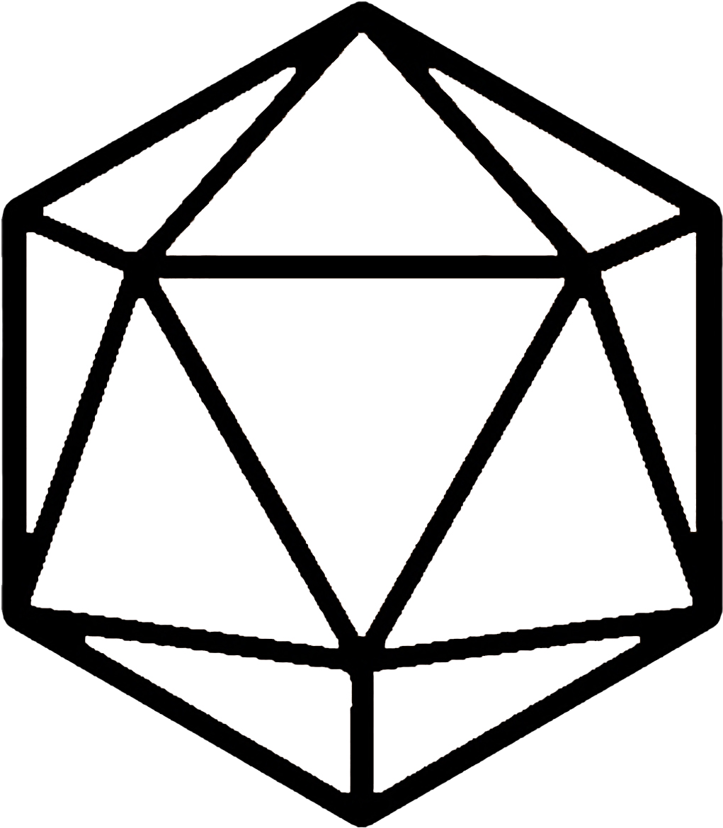 Icosahedron Outline Vector