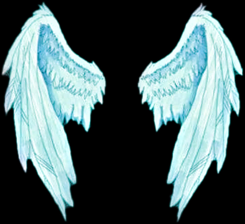 Icy Blue Angel Wings