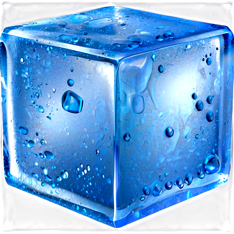 Icy Blue Cube Png 06132024