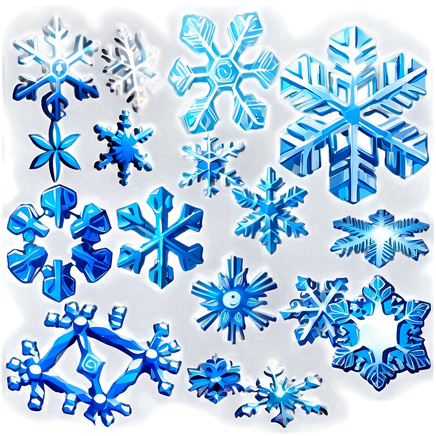 Icy Blue Snowflakes Png 45