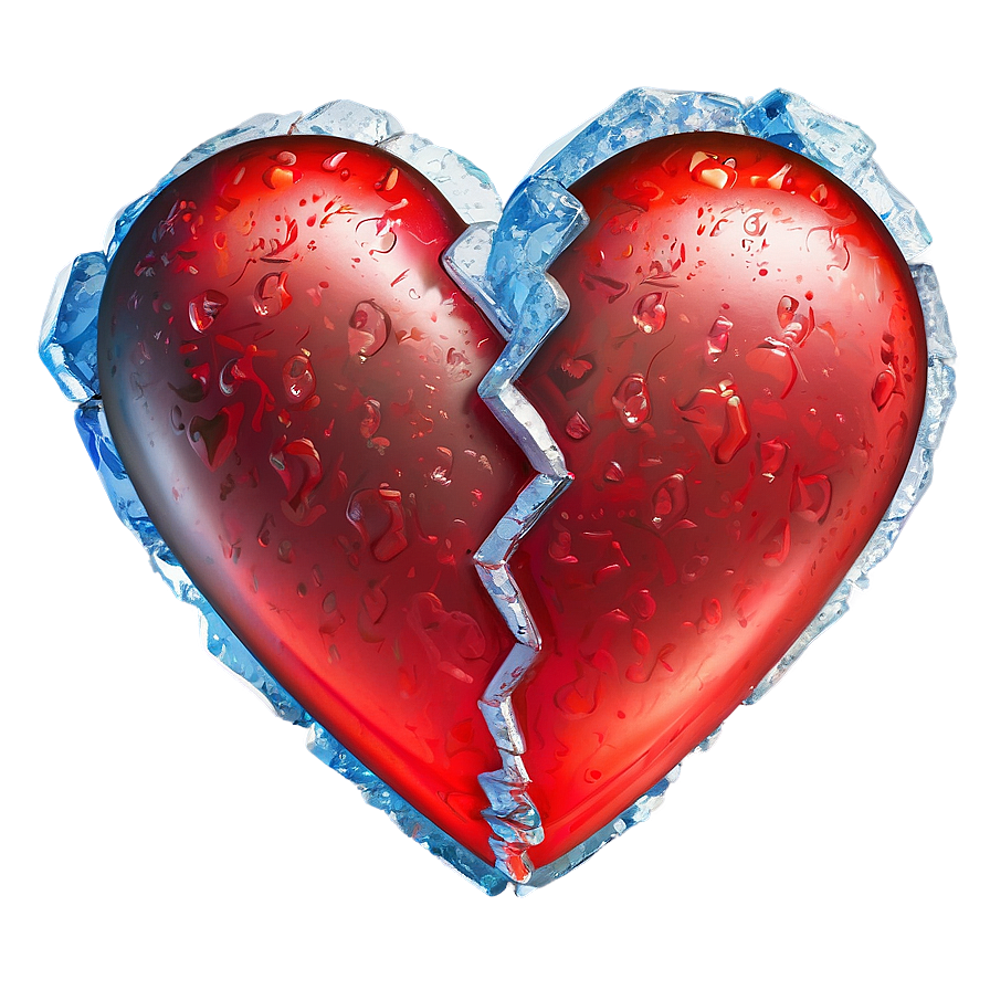 Icy Broken Heart Png Cwt