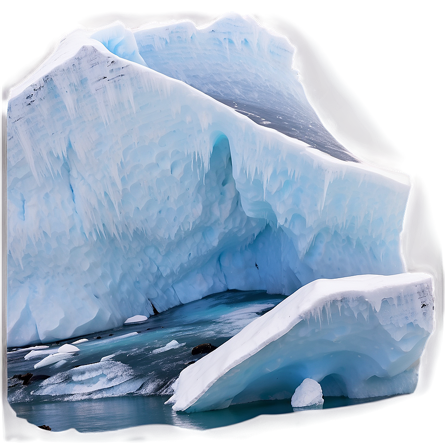 Icy Glacier Landscape Photo Png Drl