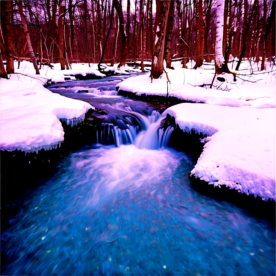 Icy Stream Woods Png Vjf