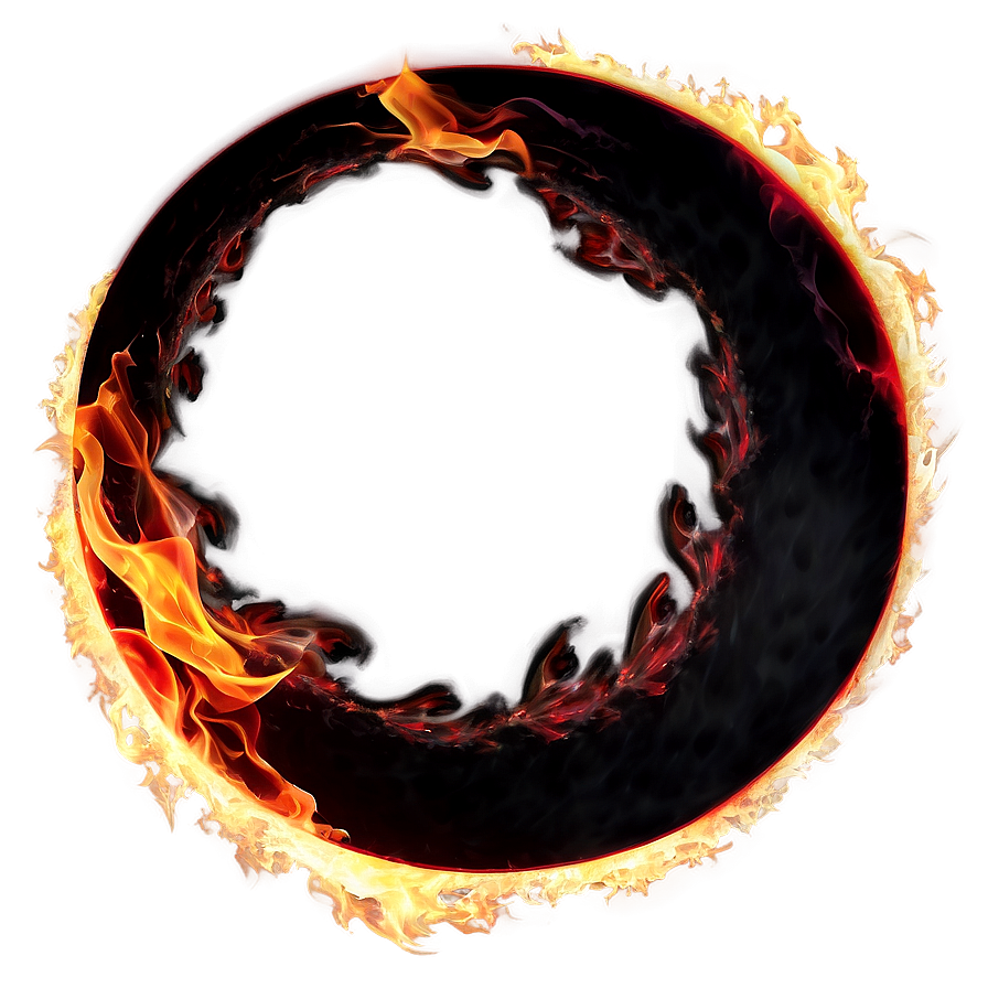 Ignited Fire Circle Png 33