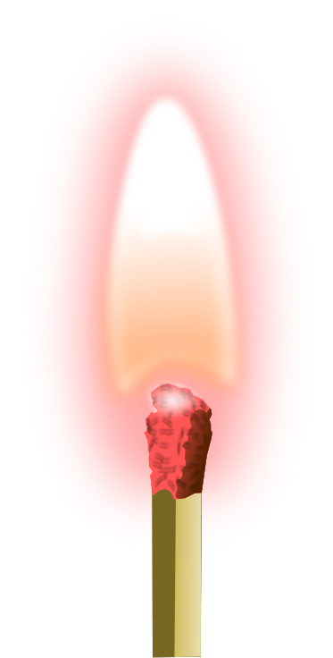 Ignited Matchstick Flame