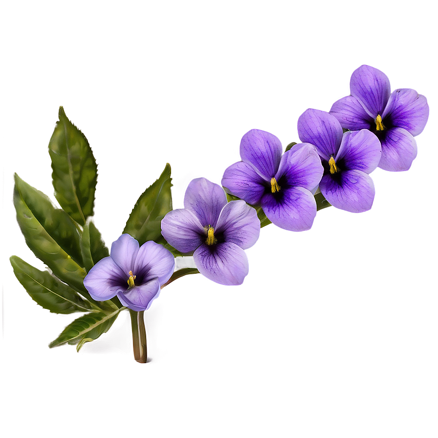 Illinois State Flower - Violet Png 06122024