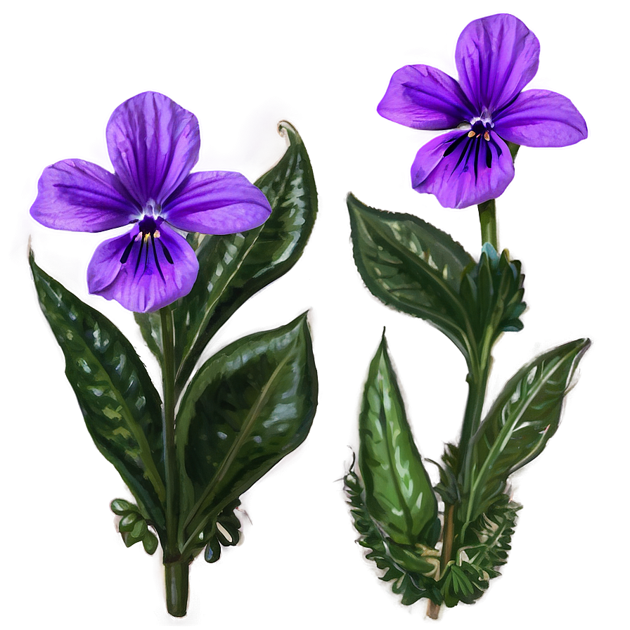 Illinois State Flower - Violet Png 06122024