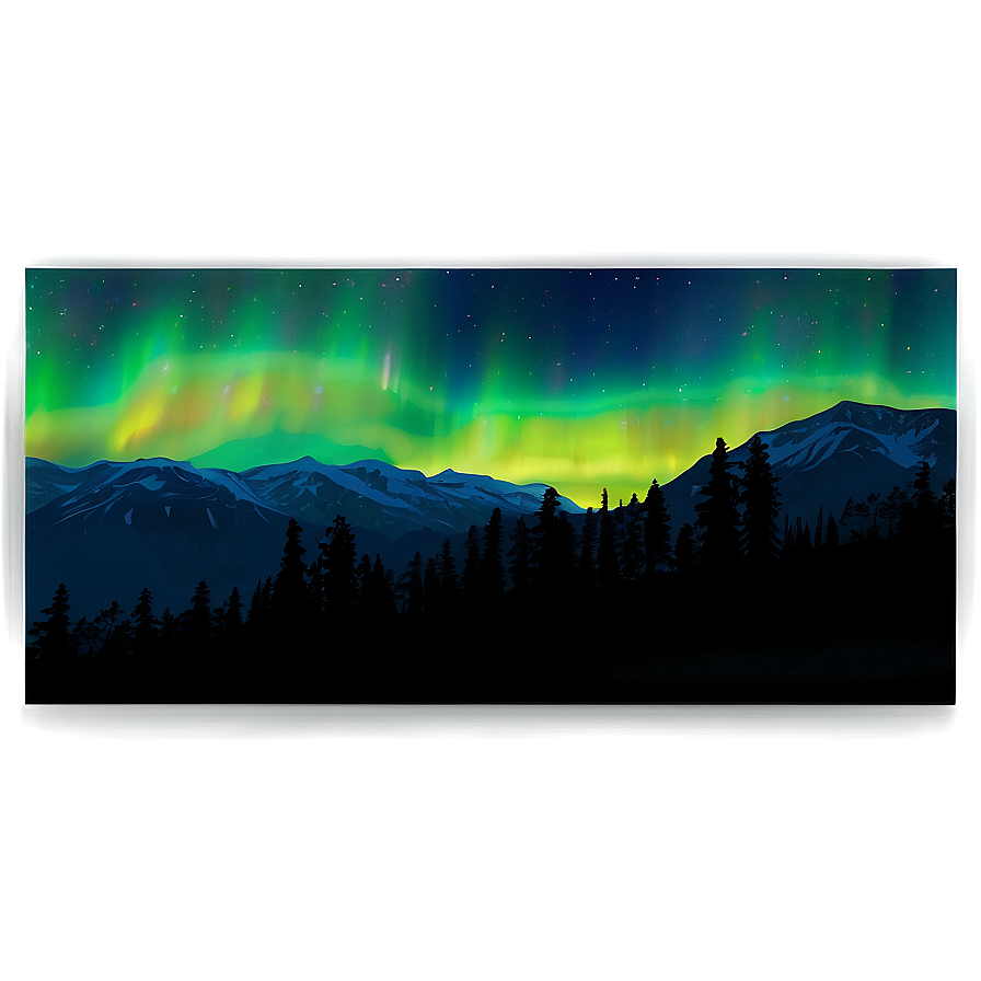 Illuminated Aurora Wilderness Scene Png Rxp24