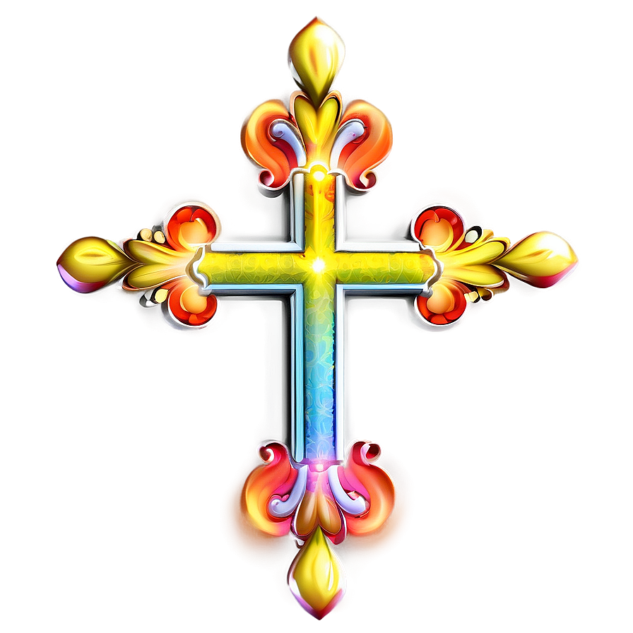 Illuminated Fancy Cross Png Kho