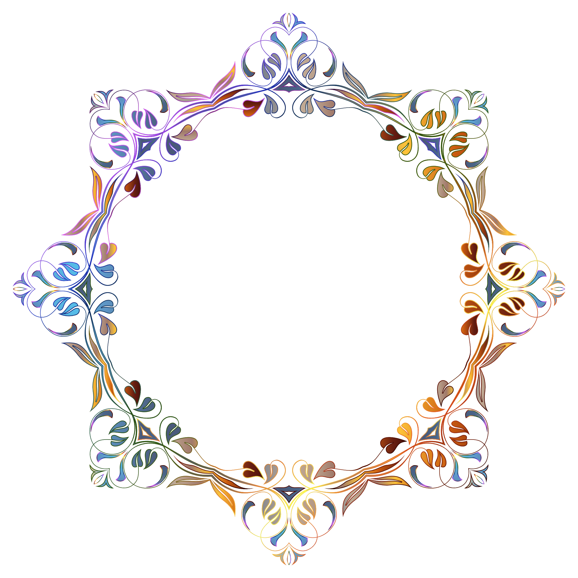 Illuminated Floral Frame Design