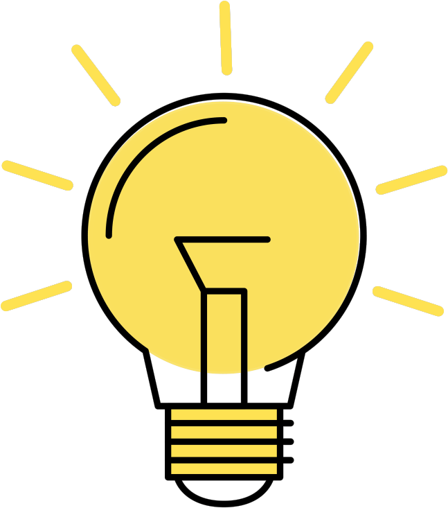 Illuminated Idea Light Bulb Graphic