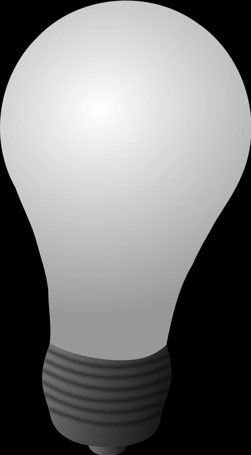 Illuminated Light Bulbon Black Background