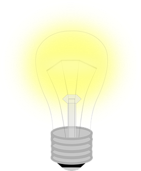 Illuminated Lightbulb Graphic