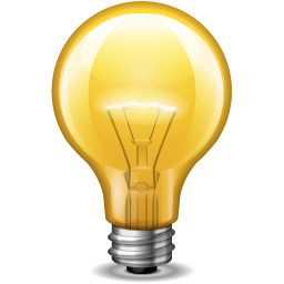 Illuminated Lightbulb Graphic