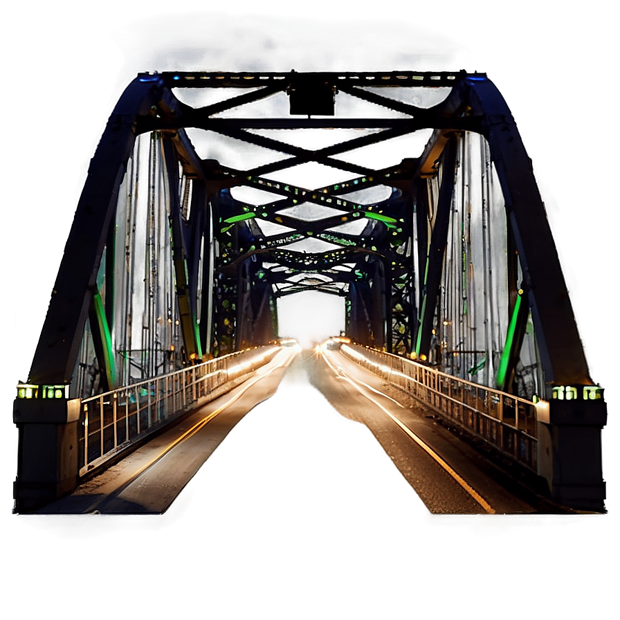 Illuminated Night Bridge Png 57