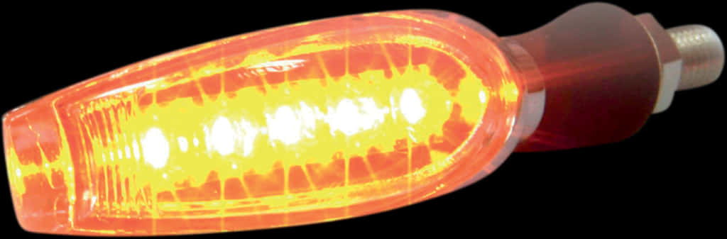 Illuminated Orange Traffic Light Bulb