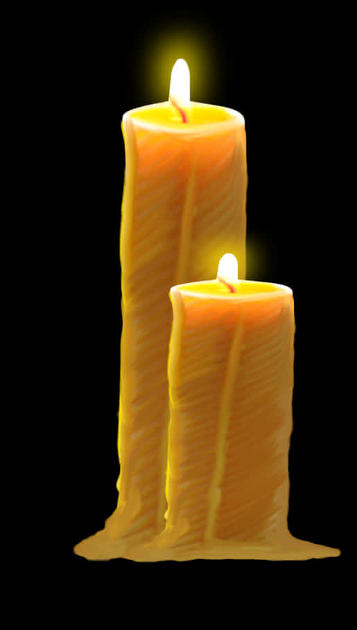 Illuminated Twin Candles Dark Background.jpg