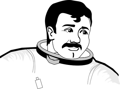 Illustrated Astronaut Portrait