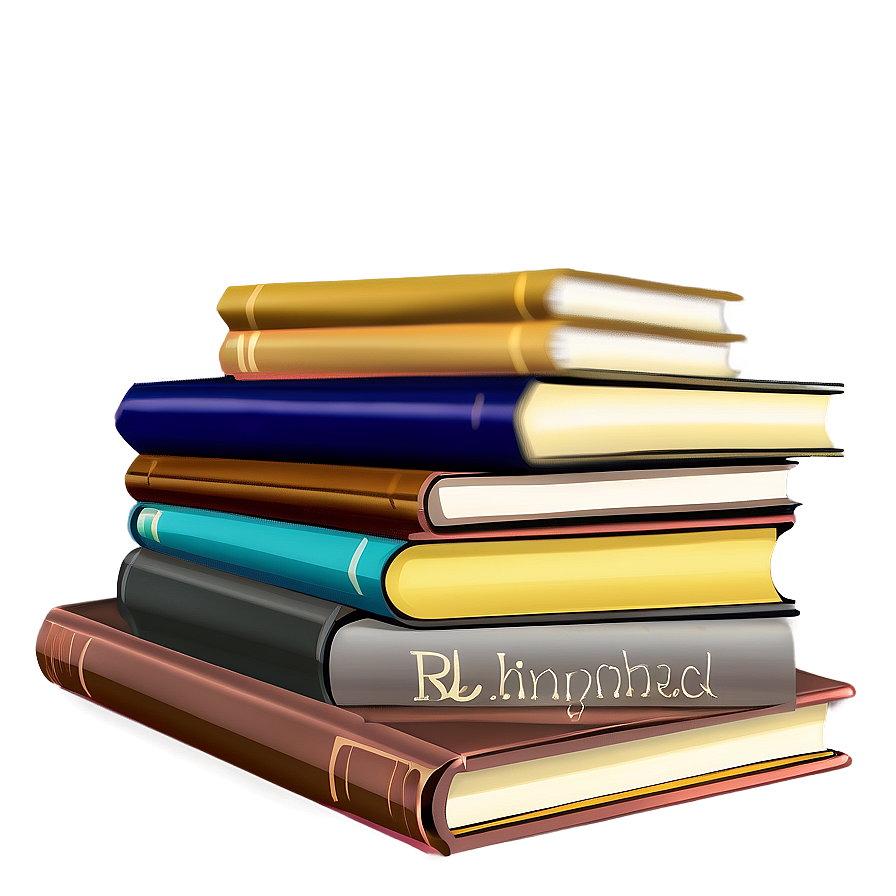 Illustrated Books Stack Png Dxq87