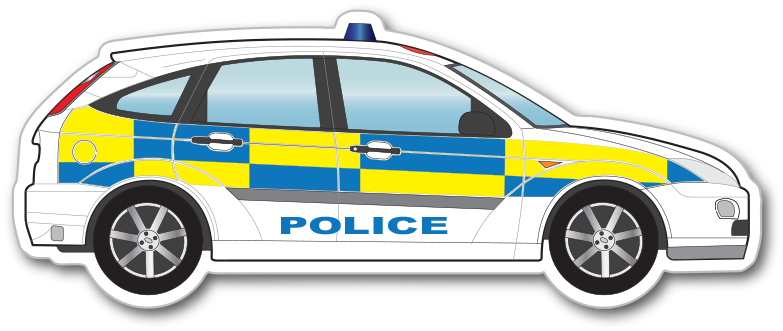 Illustrated Police Vehicle Graphic