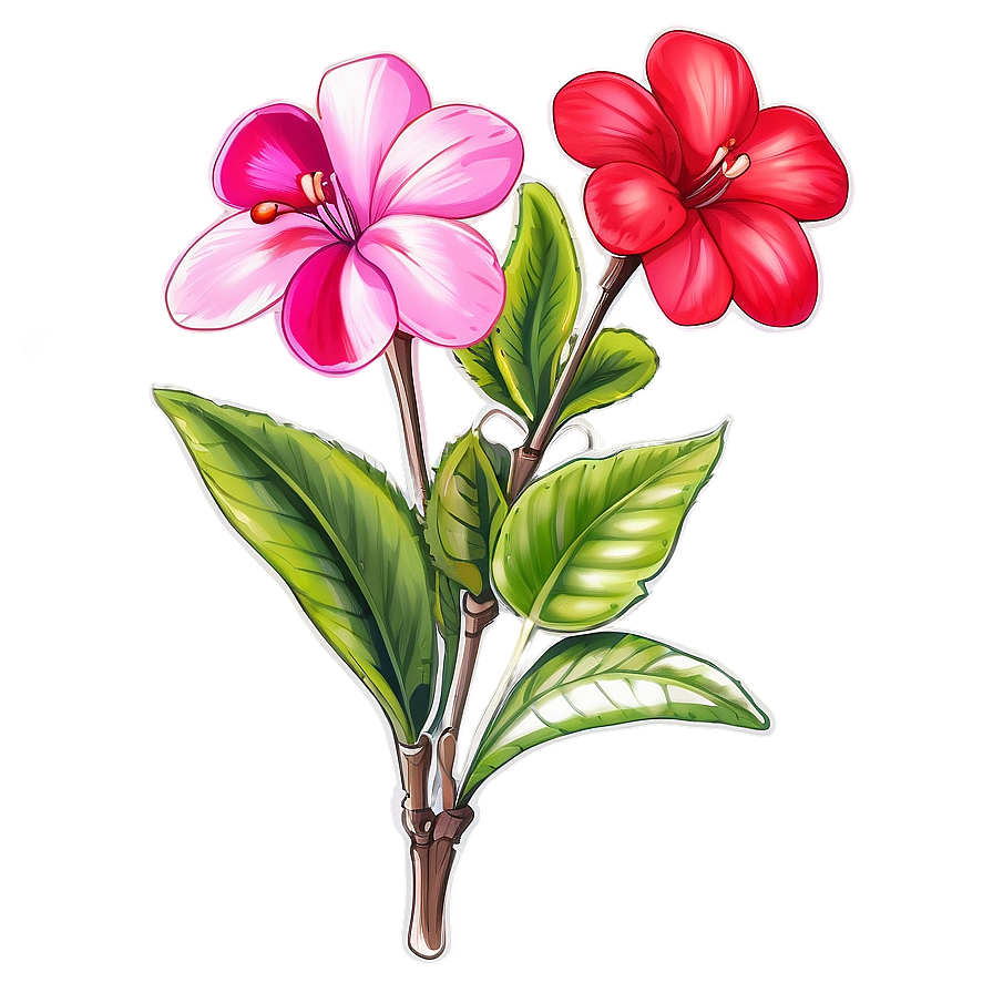 Impatiens Flower Sketch Png 81