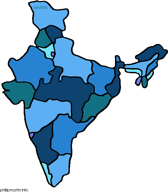 India Clip Art - States Of India Clip Art, Hd Png Download