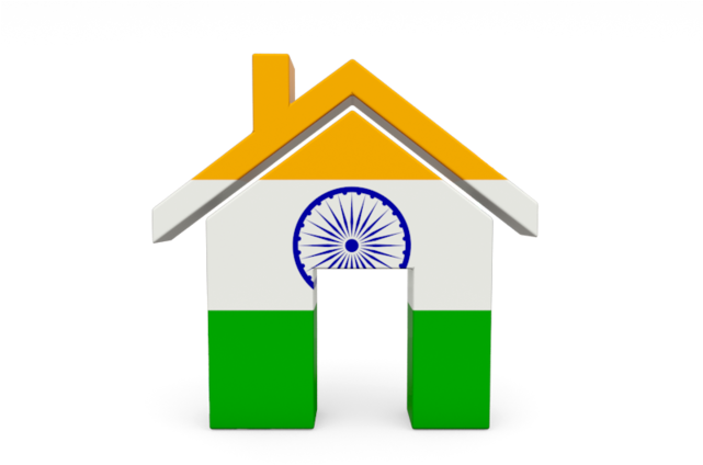 India Flag Home Icon