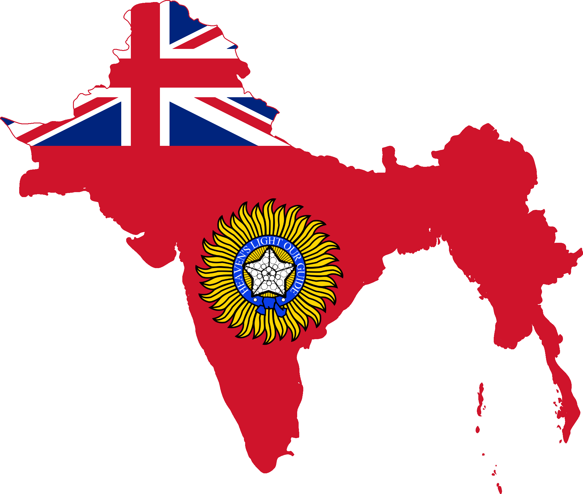 India Map British Raj Coatof Arms