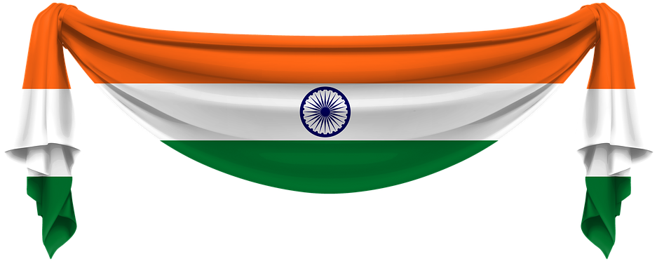 Indian Flag Drapped Banner