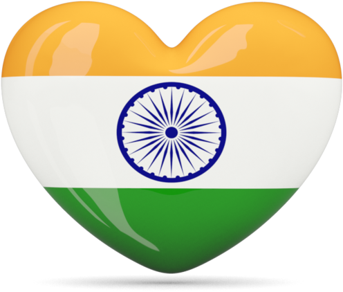 Indian Flag Heart Shape