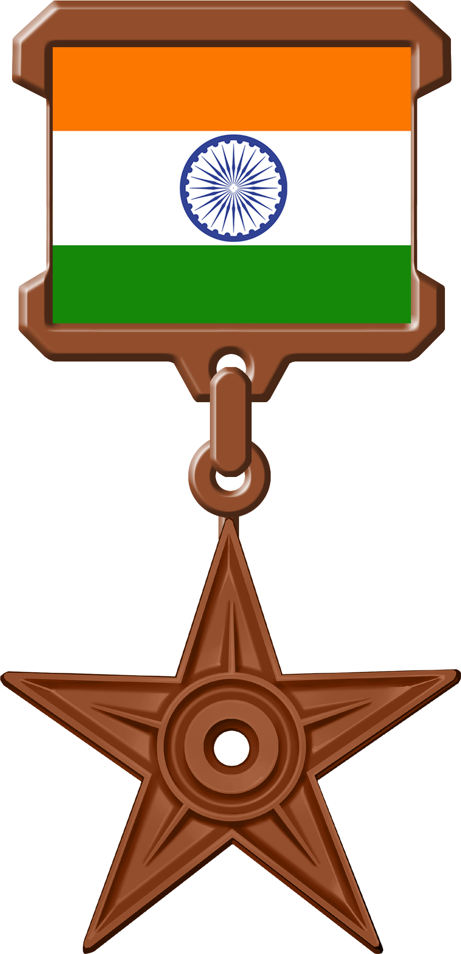 Indian Flag Medal Illustration