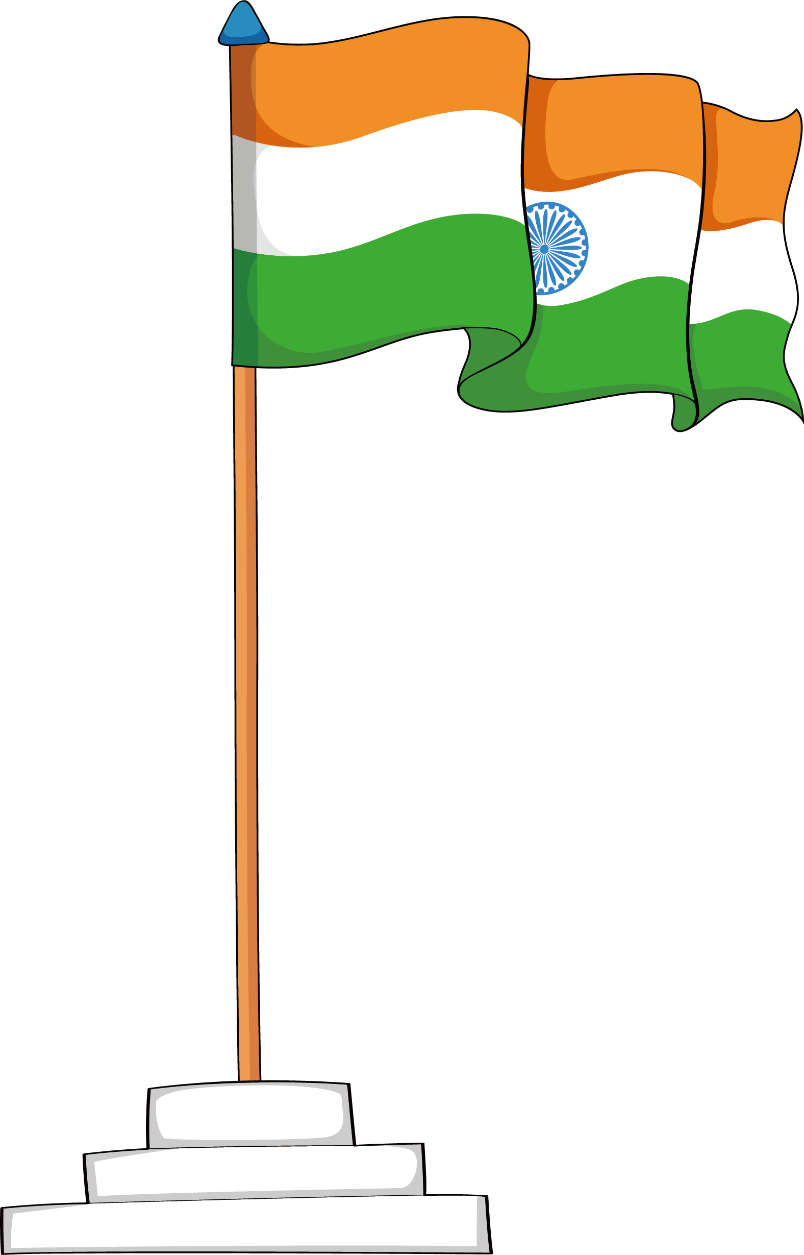 Indian Flagon Pole Illustration