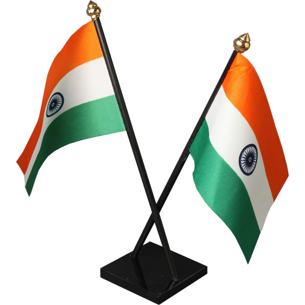 Indian Flagson Desk Stand